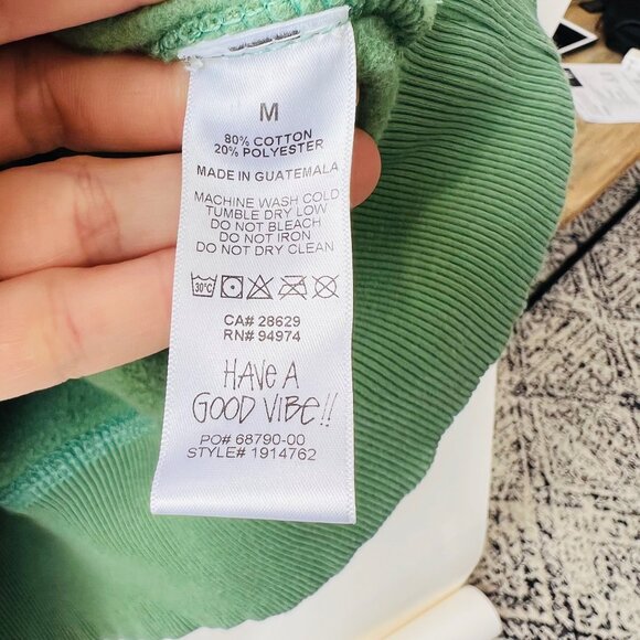 Stüssy Basic Stüssy Crewneck Sweatshirt, green, Size M P9 - Picture 7 of 8